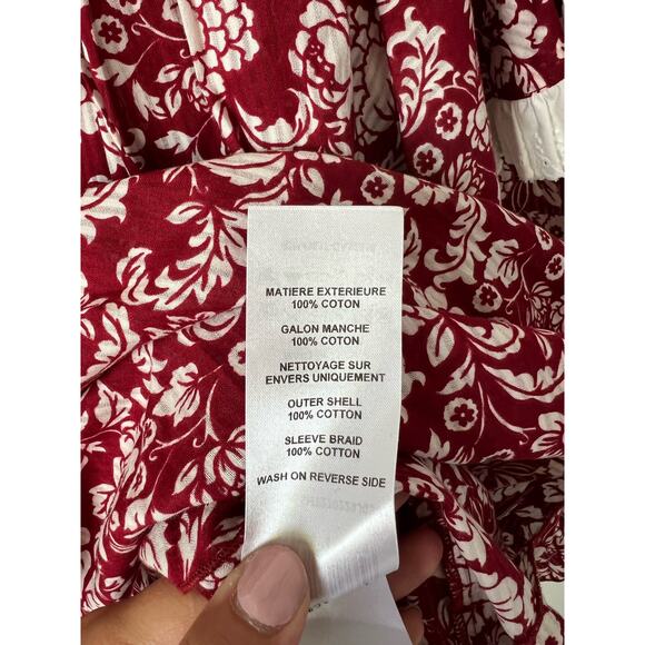 See by Chloé Red Printed Ruffle Blouse IT 34 / US XS – Elegant Designer Top - Picture 7 of 13